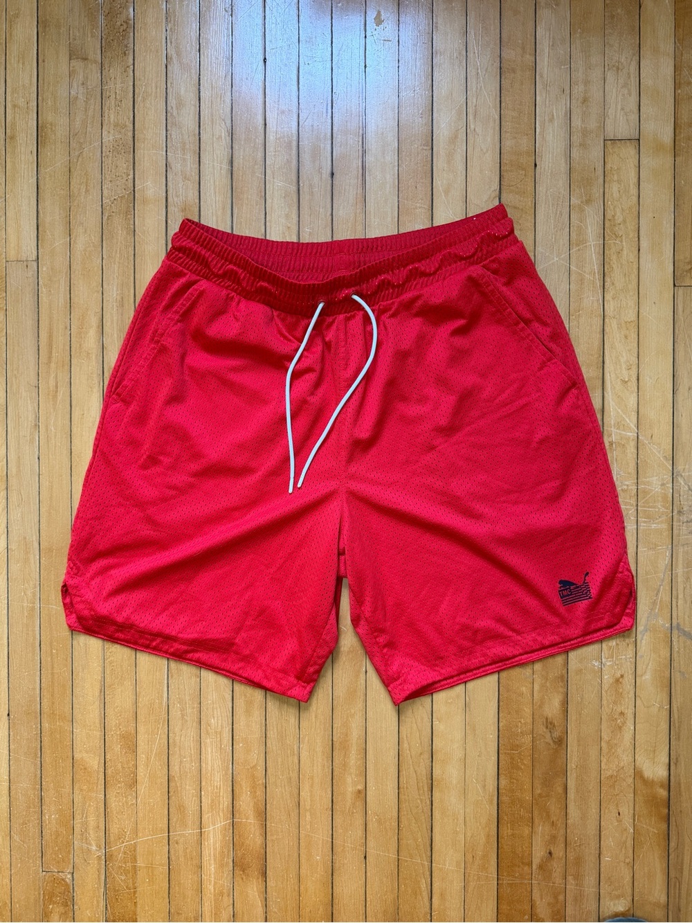 NWOT Puma x TMC Every Day Hussle Red Mesh Shorts 533690-01 Unisex Sz. L
